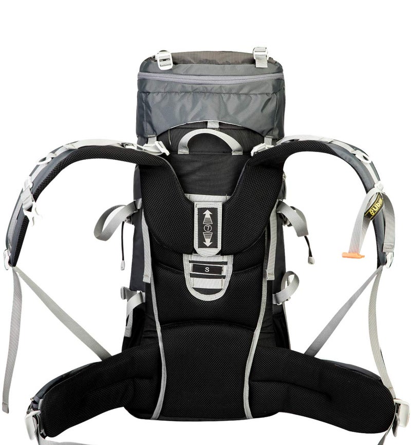 Ubon 60L Camping Backpack Lightweight Internal Frame Hiking Backpack Black - Image 3